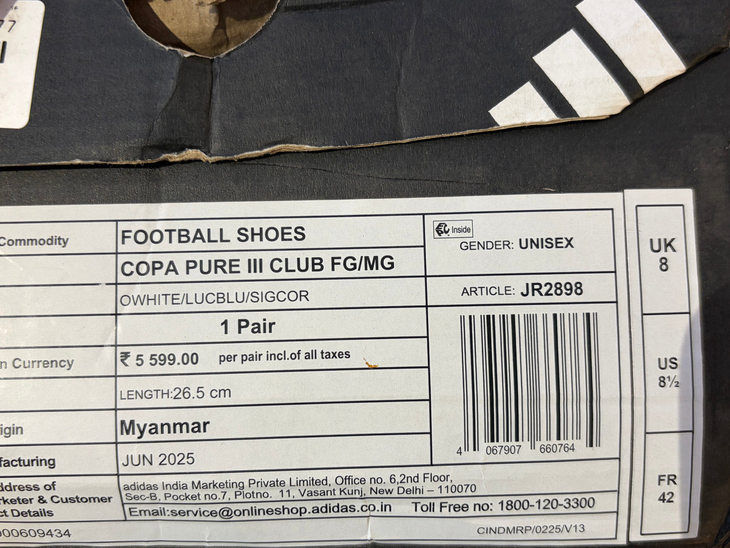 ADIDAS COPA PURE 3 CLUB FG/MG