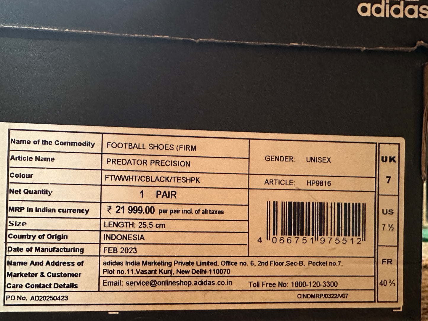 ADIDAS PREDATOR PRECISION