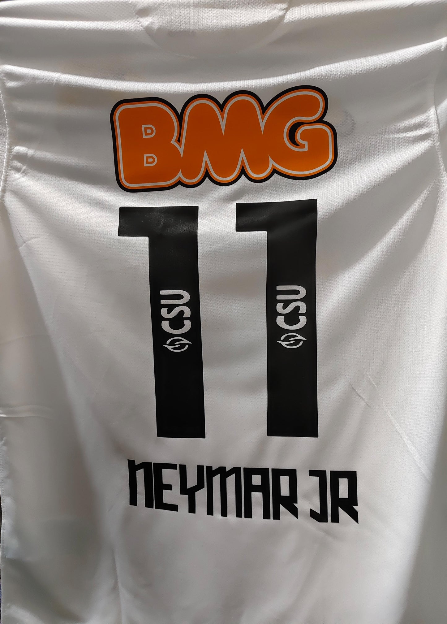 SANTOS WHITE RETRO WITH NEYMAR FONT