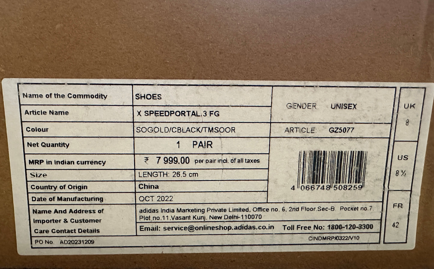 ADIDAS X CRAZYFAST.3 FG