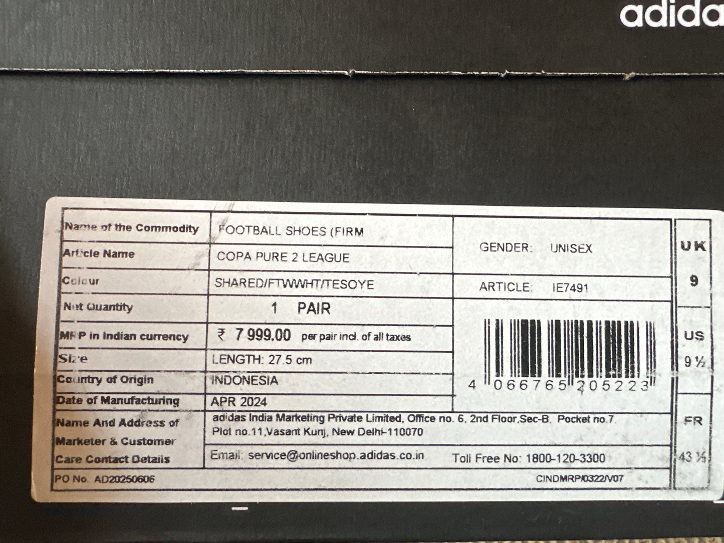 ADIDAS COPA PURE 2 LEAGUE FG