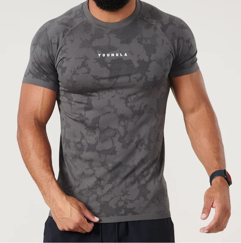 DIGITAL COMPRESSION TEES (DARK GREY)