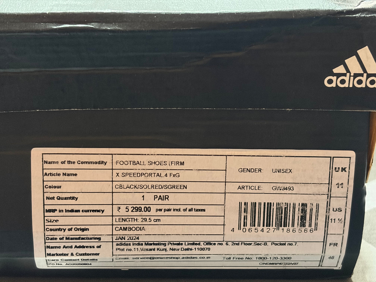 ADIDAS X SPEEDPORTAL 4 FXG