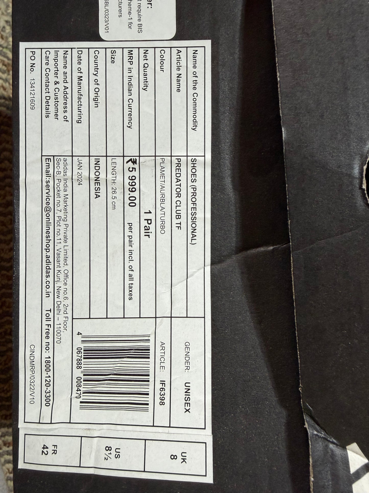 ADIDAS PREDATOR CLUB TURF