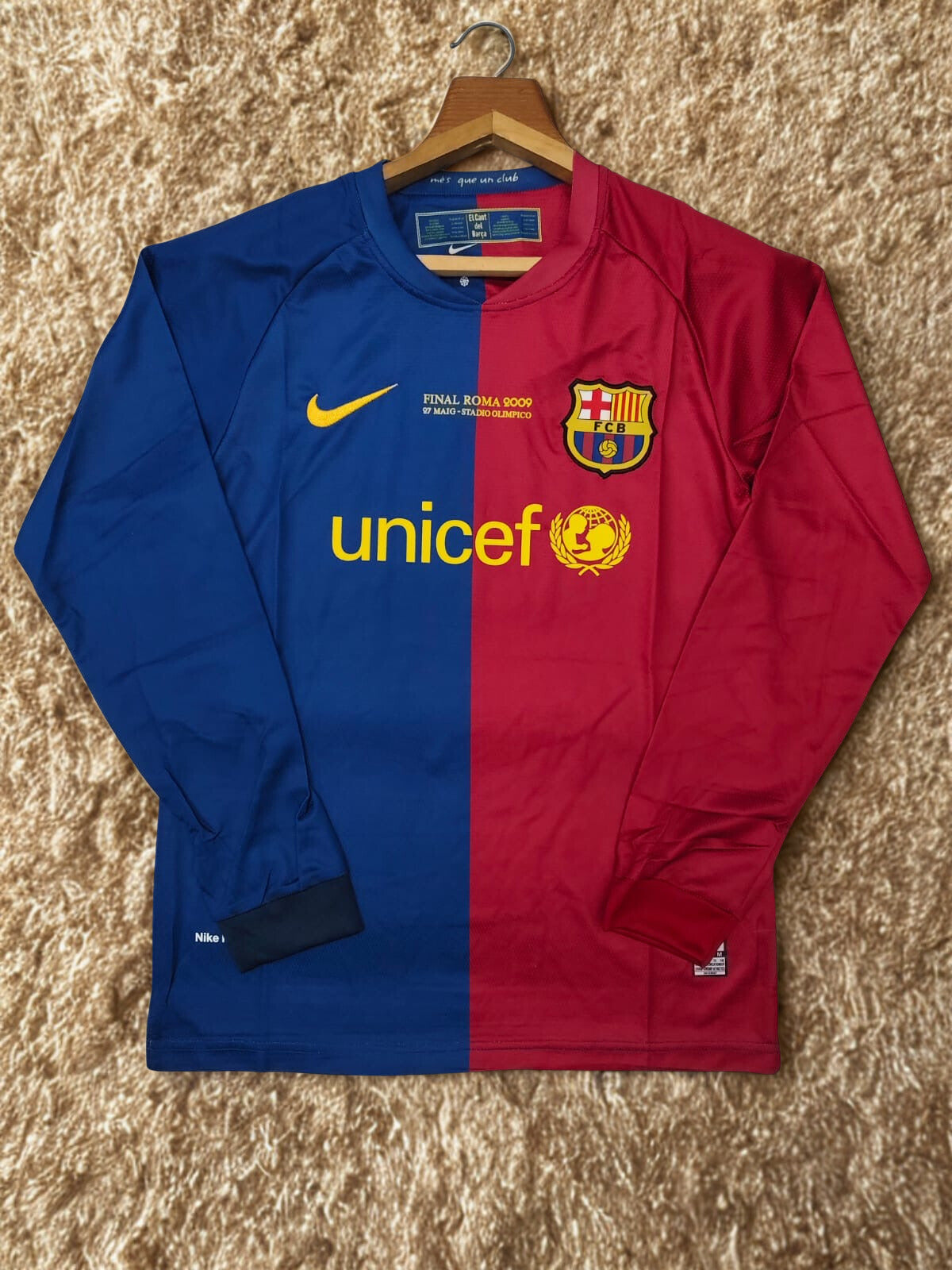 FC Barcelona 2009 UCL FINAL (Full Sleeves) with messi on back