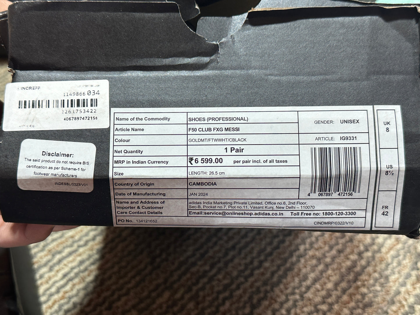 ADIDAS F50 CLUB FXG MESSI