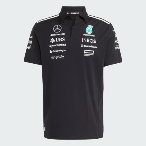 MERCEDES T-Shirt Black player version (with collar)