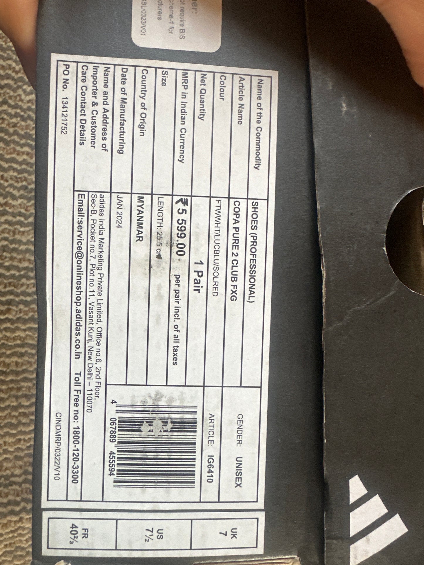 ADIDAS COPA PURE 2 CLUB FXG