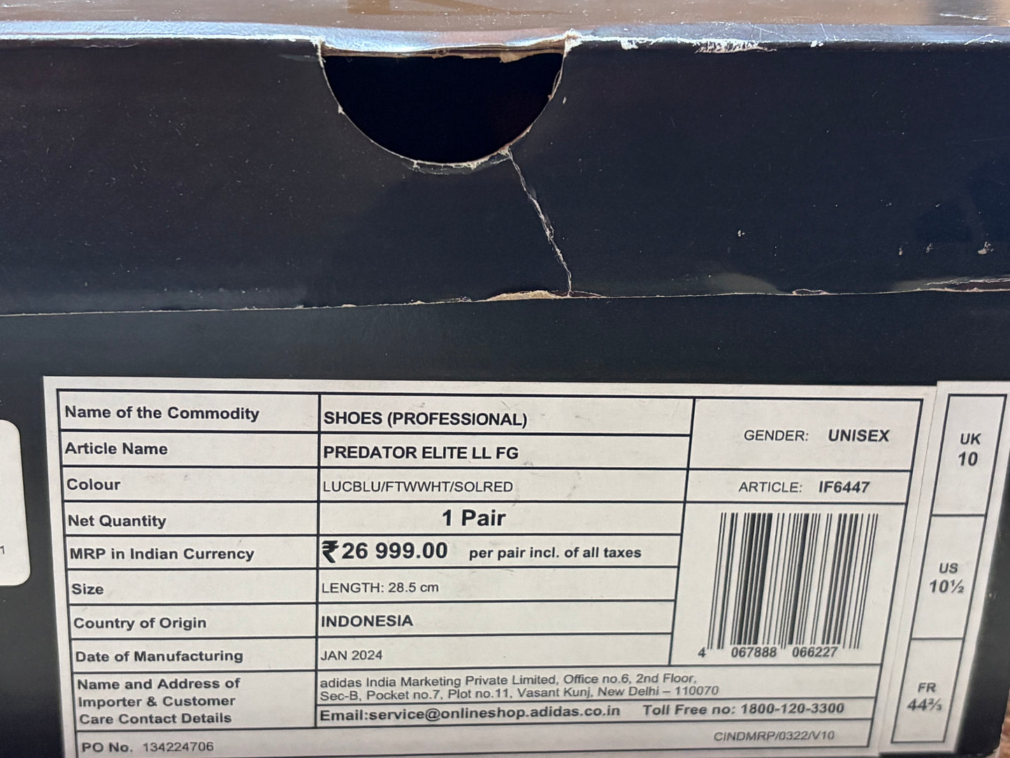 ADIDAS PREDATOR ELITE LACELESS FG