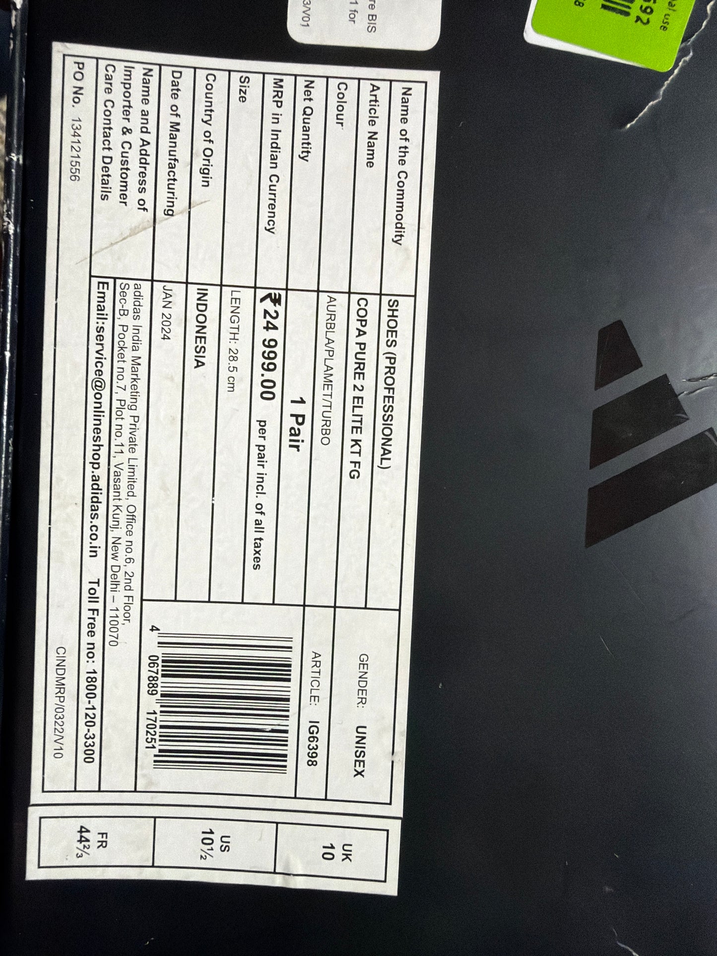 ADIDAS COPA PURE 2 ELITE KT FG