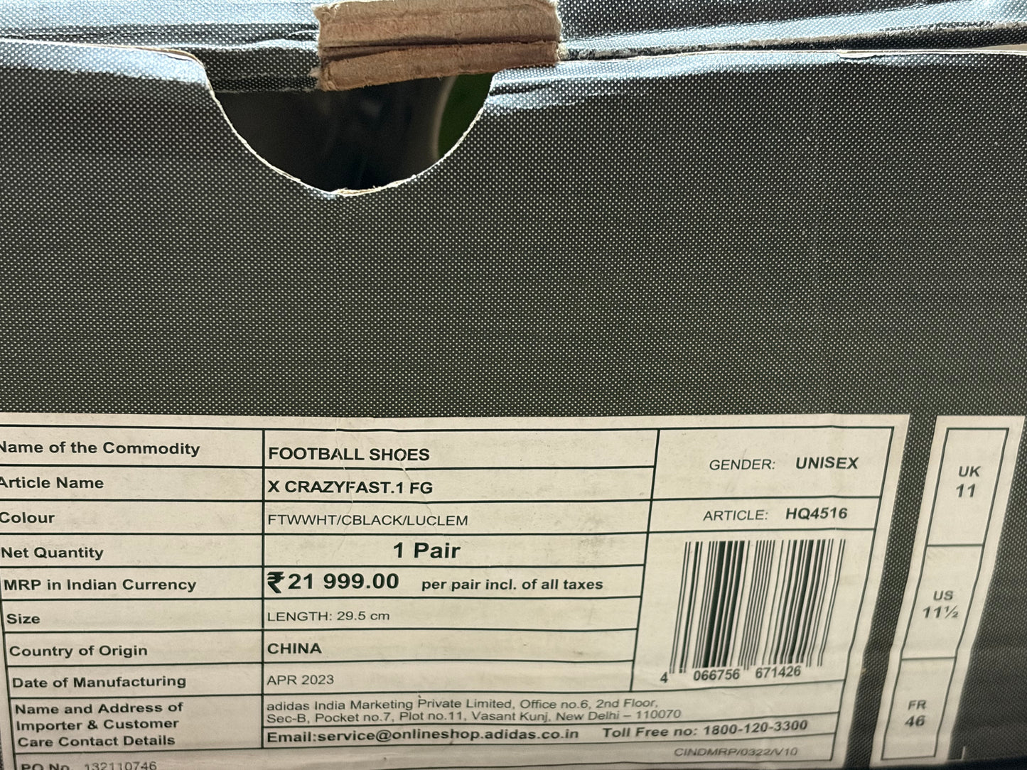 ADIDAS X CRAZYFAST.1 FG