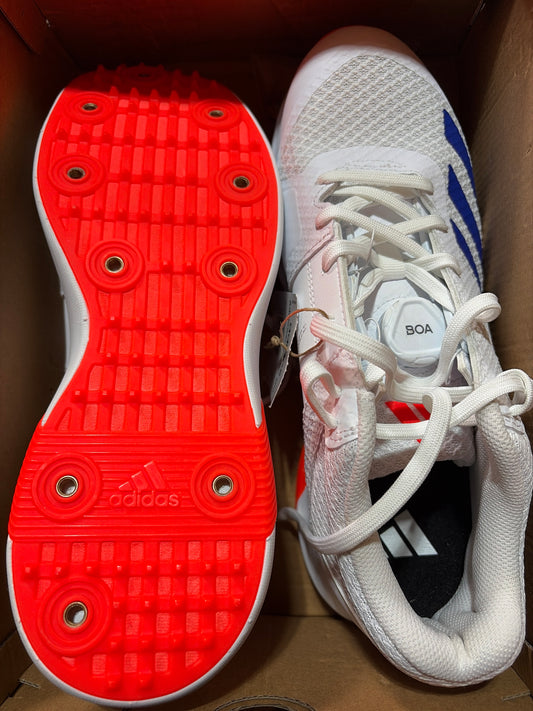 Adipower vector mid 20 cricket shoes with spikes