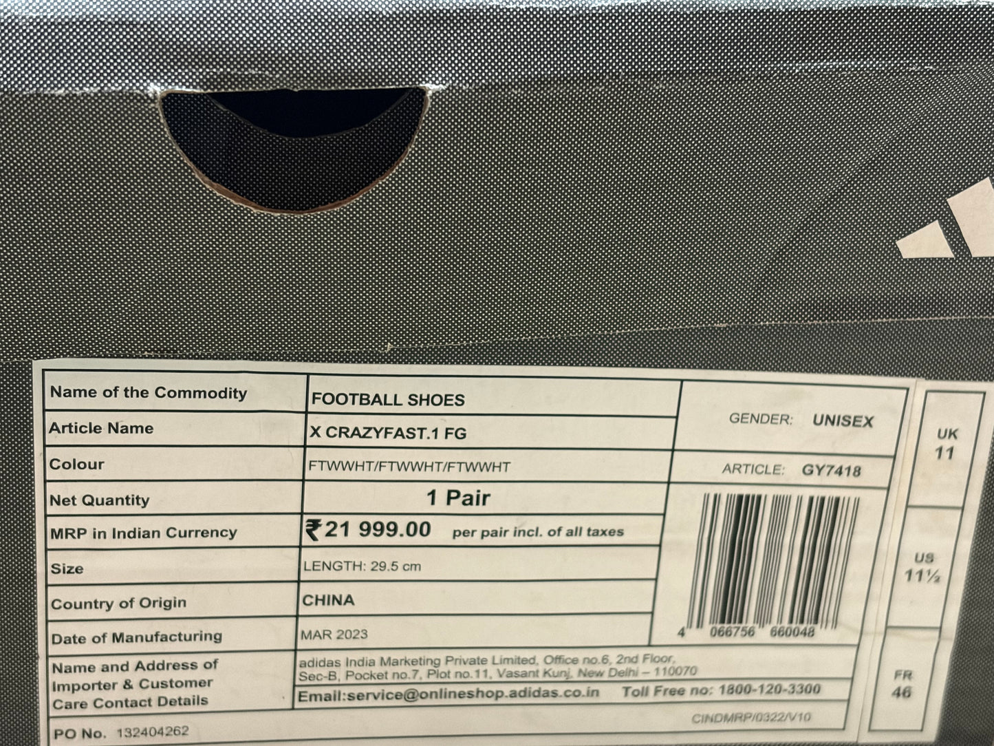 ADIDAS X CRAZYFAST.1 FG