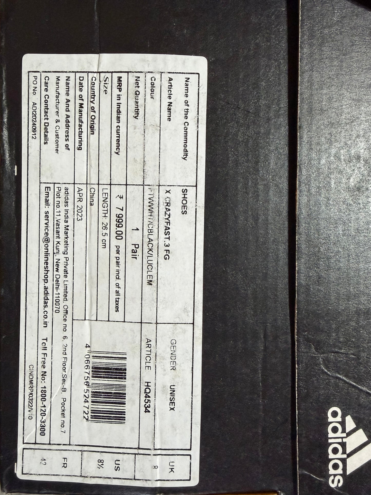 ADIDAS X CRAZYFAST.3 FG