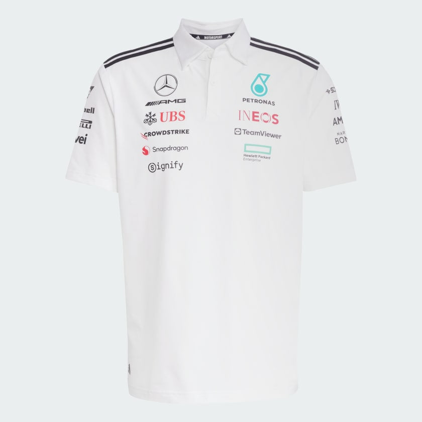 MERCEDES T-Shirt White player version (with collar)