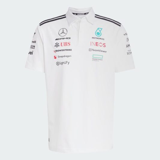 MERCEDES T-Shirt White player version (with collar)