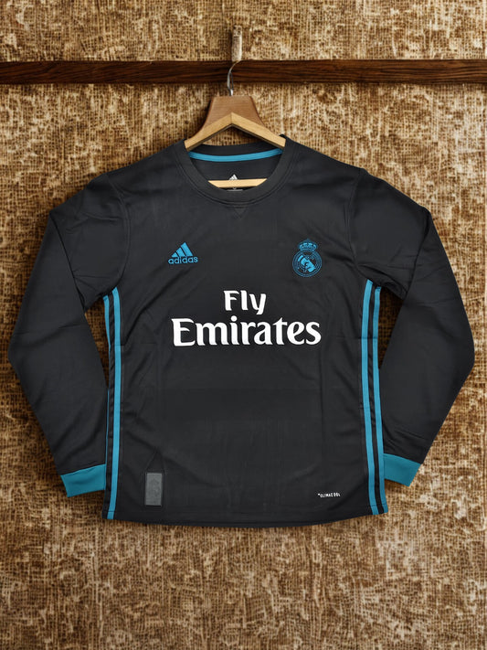 Real Madrid 2017 Away Black Kit (Retro) Full Sleeves